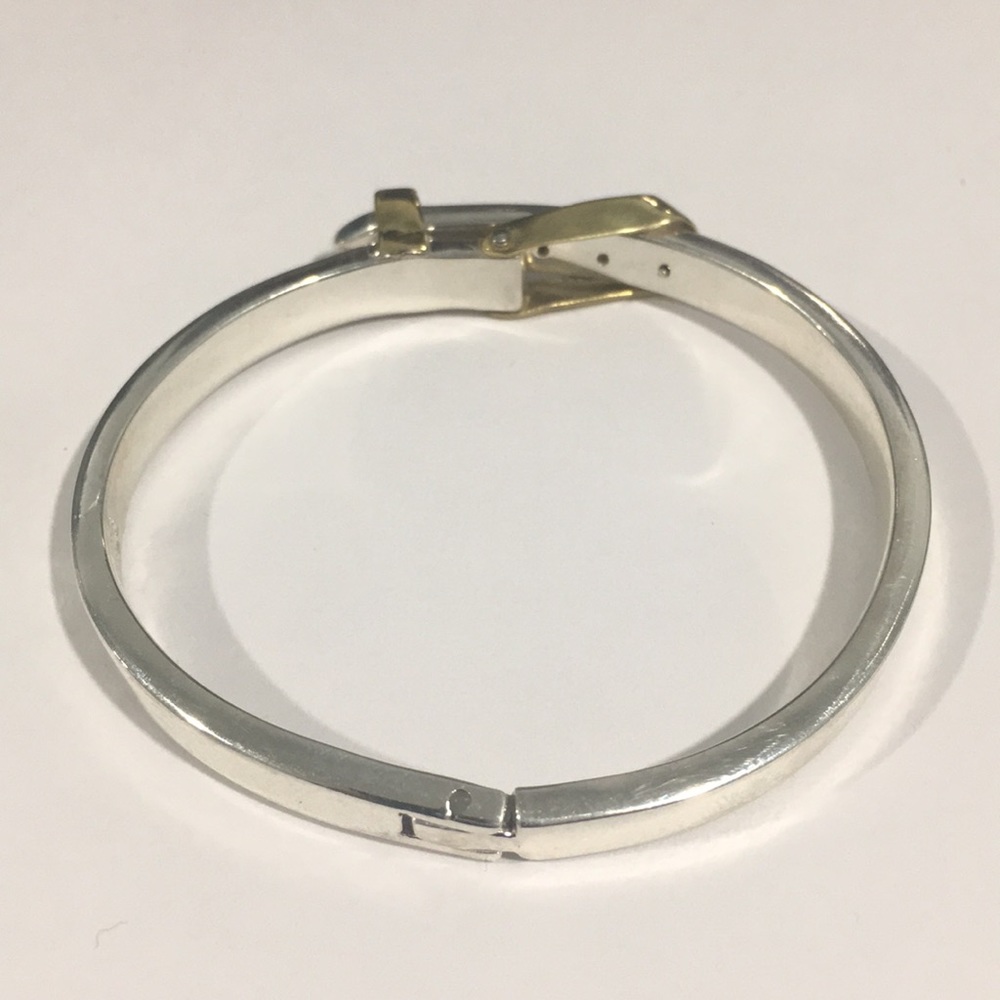 Sterling Silver Adjustable Buckle Bangle Bracelet - image 6